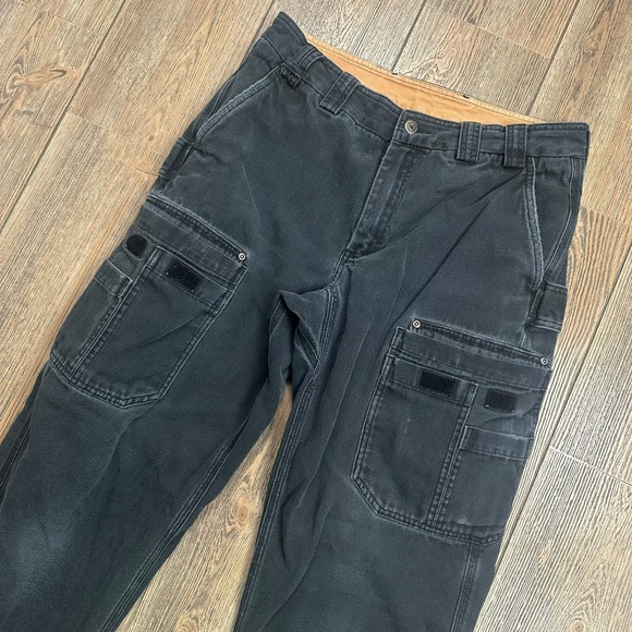 Duluth Trading Co. Fire Hose Relaxed Fit Cargo Work Pant Black Men 34x34 (34x31) - Picture 1 of 10